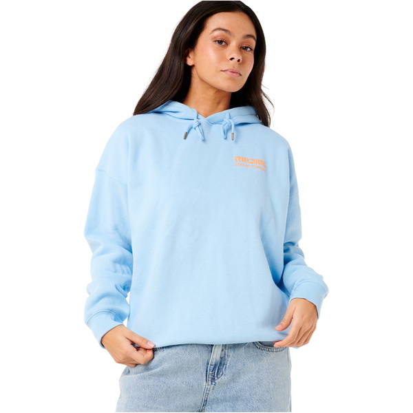 2026 Rip Curl Womens Surf Puff Heritage Hoodie 06AWFL - Mid Blue